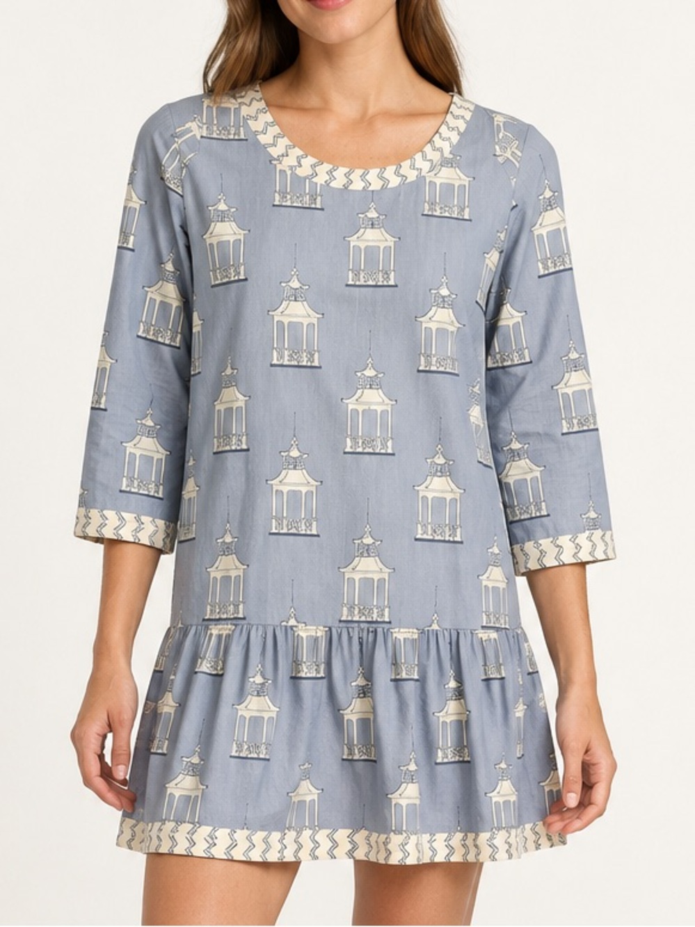 Brooke Wright Rebecca Pagoda Mini Dress Sz. XS/S